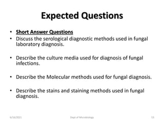 Laboratory diagnosis of mycology microscopy, staining techniques ...