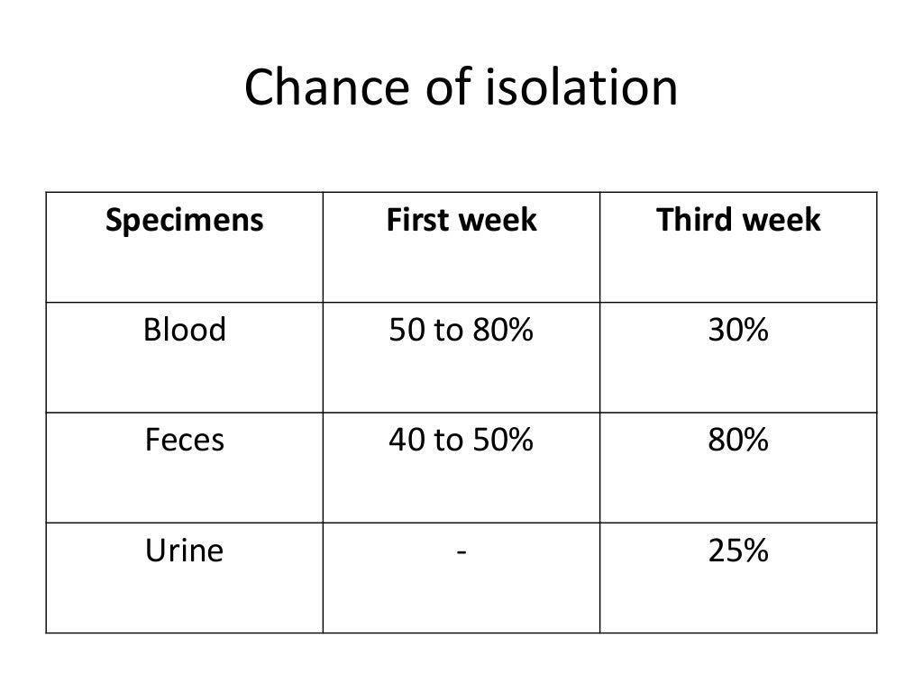 Laboratory diagnosis of salmonella