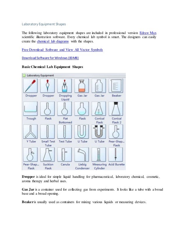 Laboratory equipments in english