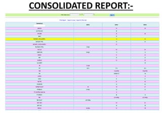 CONSOLIDATED REPORT:-