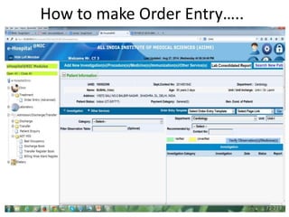 How to make Order Entry…..