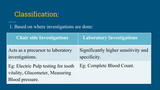 Laboratory Investigation particular for Dentistry.pptx