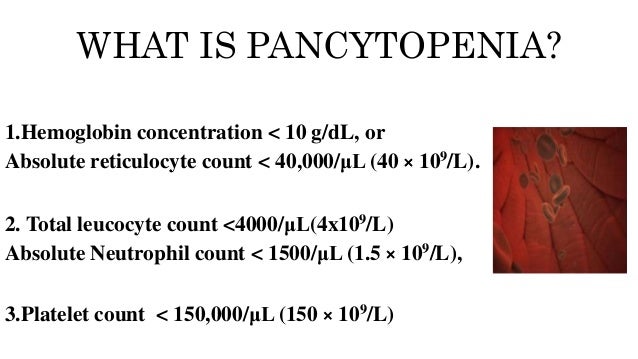 Laboratory investigations in pancytopenia Laboratory investigations in pancytopenia