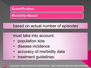 Quantification:
Morbidity-Based
based on actual number of episodes
must take into account:
• population size
• disease inc...