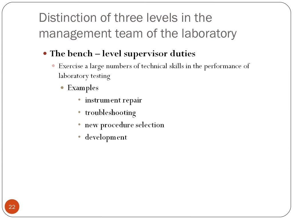 Laboratory management