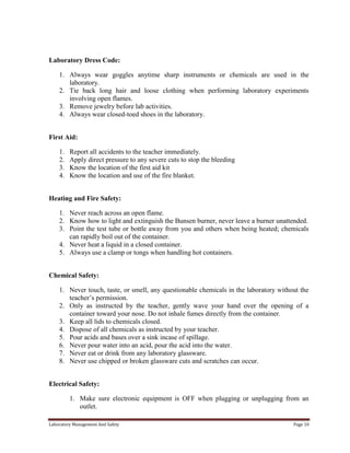 Laboratory management and safety best book | DOCX