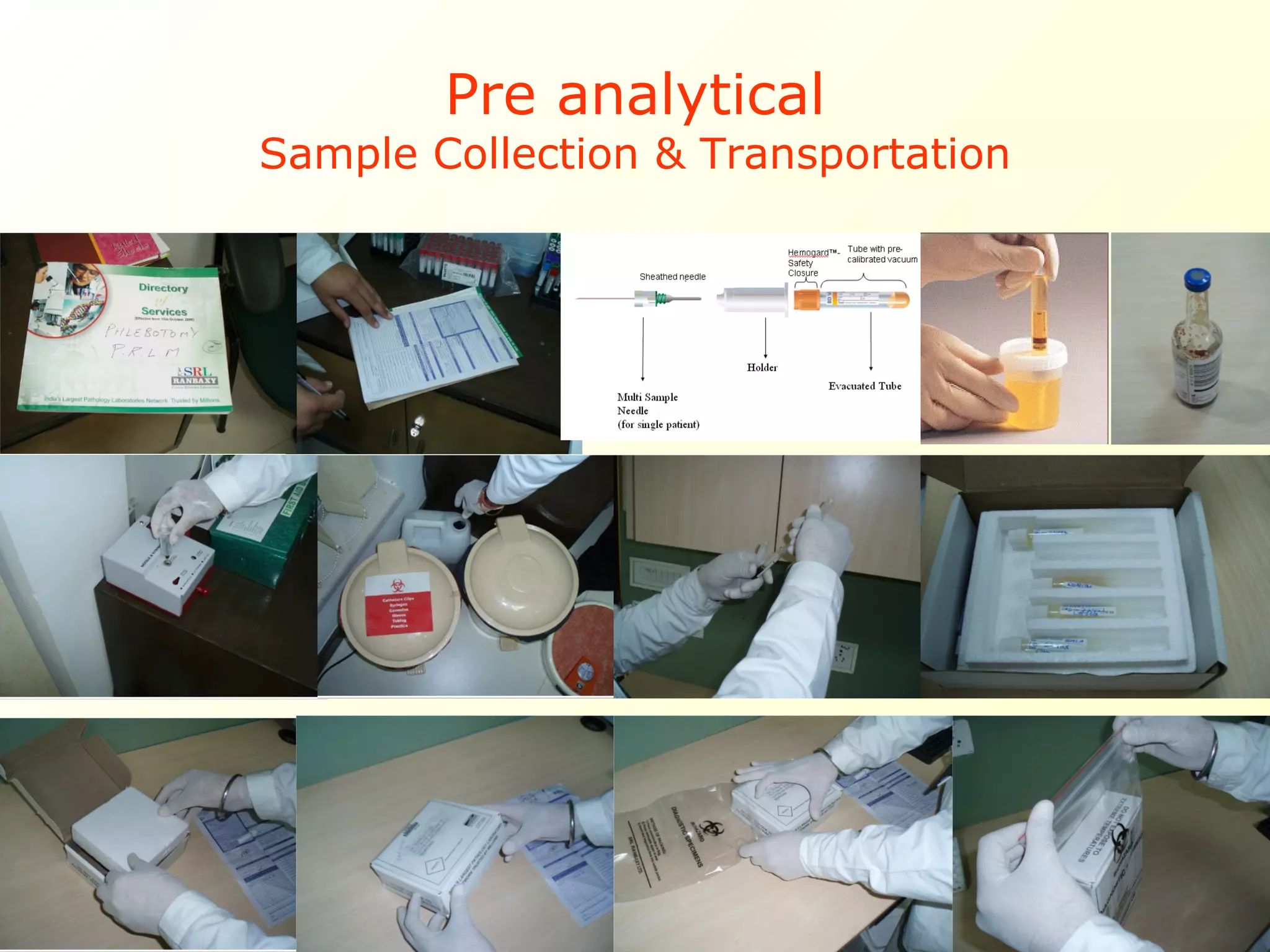 Pre analytical Sample Collection & Transportation 