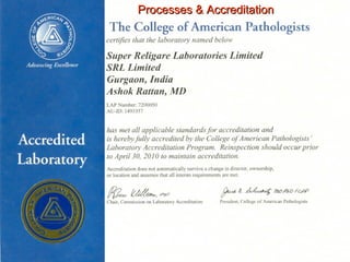 Processes & Accreditation 