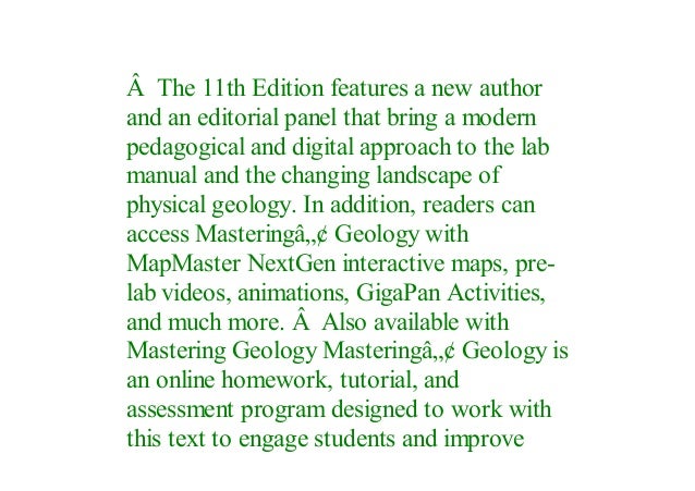 Laboratory Manual in Physical Geology (11th Edition) EBOOK