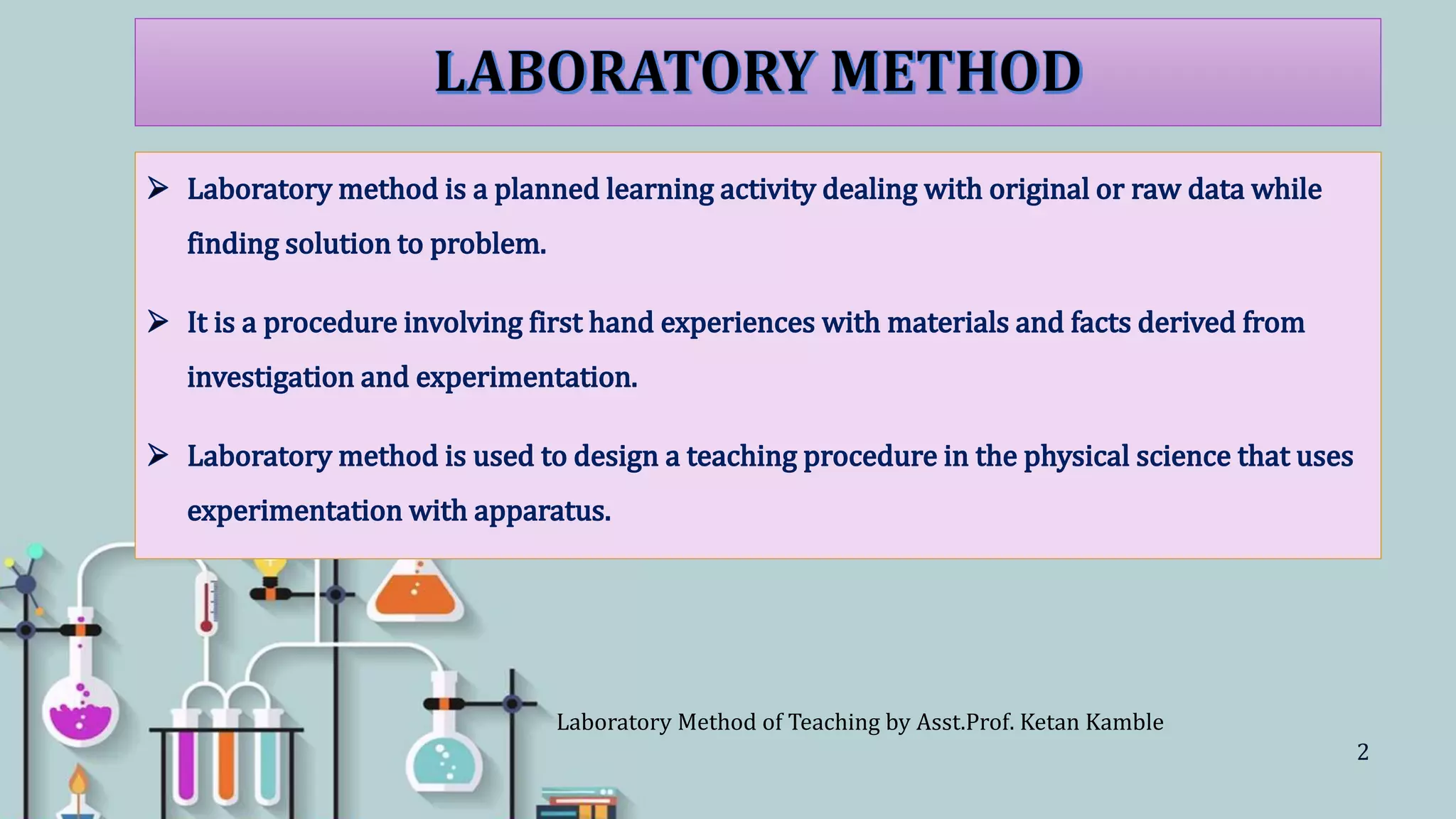 Laboratory method of teaching PPT