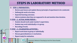 Laboratory method of teaching | PPTX | Education