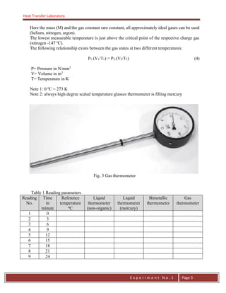 Temperature Measurements and Calibration | PDF