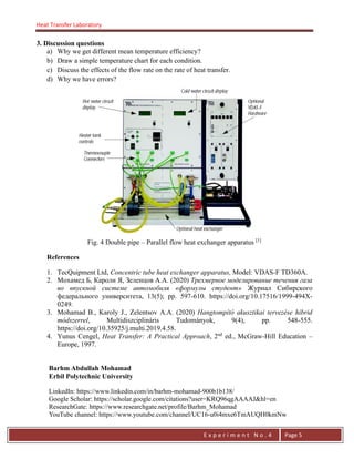 The effect of varying flow rate-parallel flow double pipe heat ...