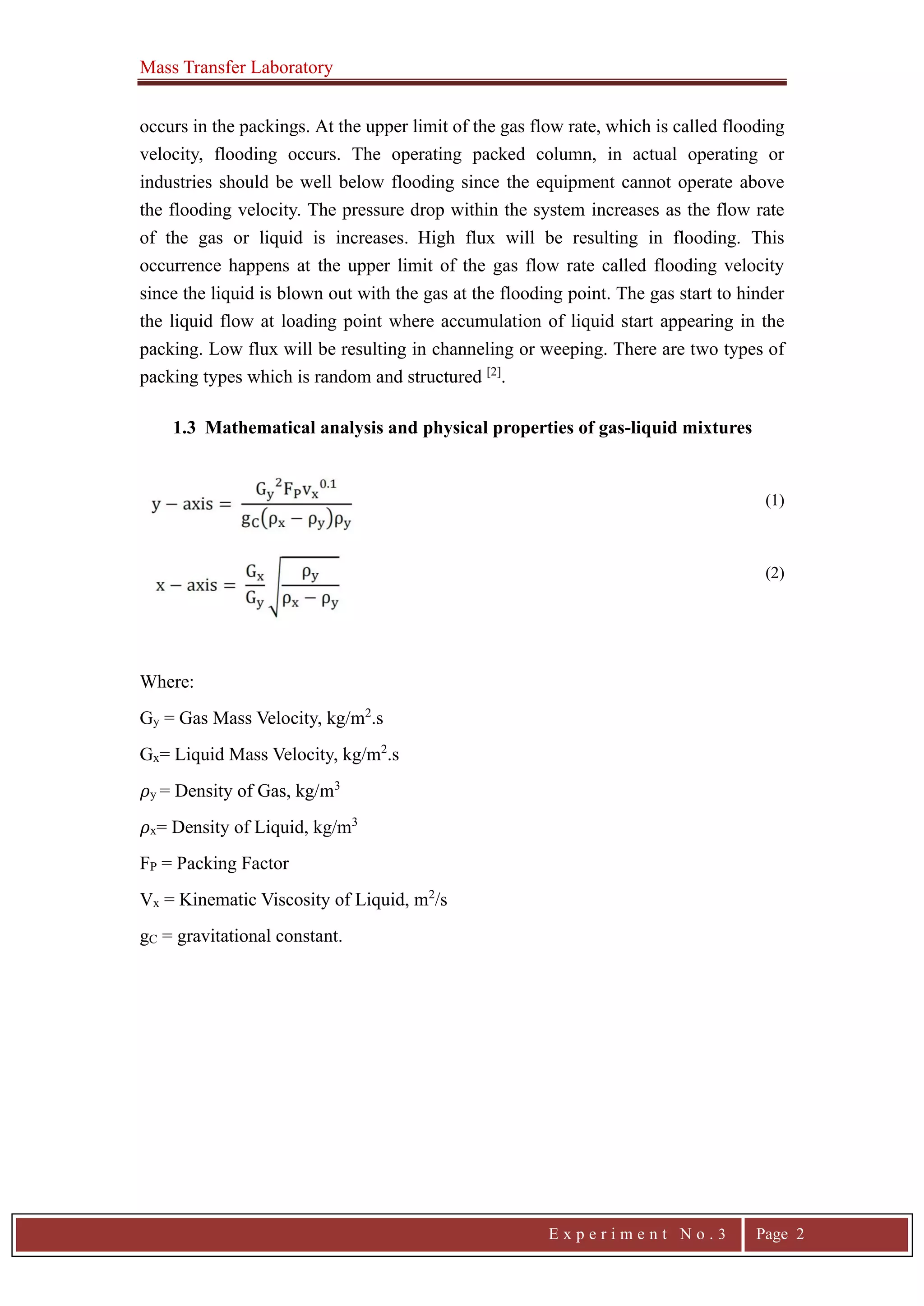 Gas absorption in packed tower with Raschig rings packings | PDF