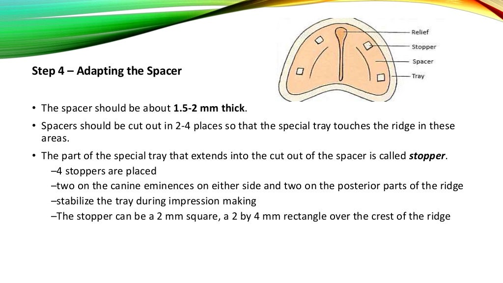 special tray in complete denture