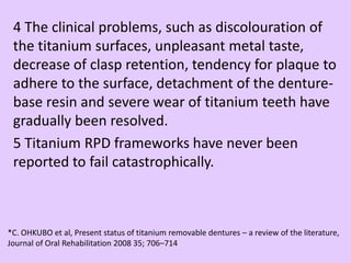 Titanium Base Rpd Laboratory procedure in rpd fabrication | PPTX