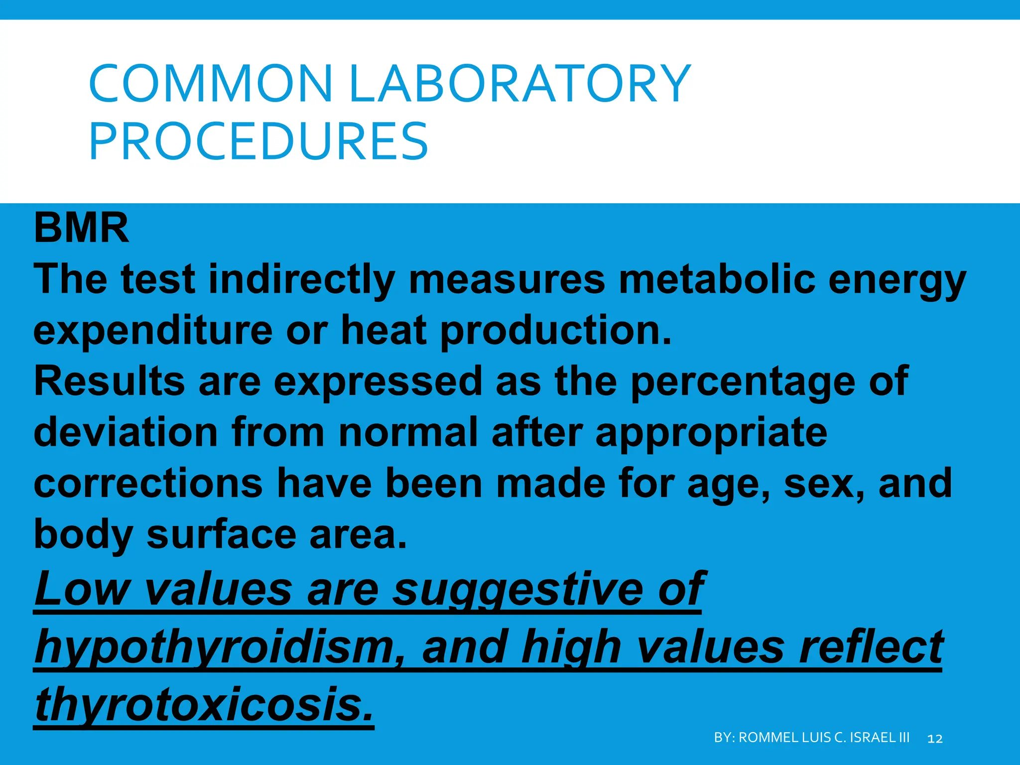 LABORATORY PROCEDURES-ALTERATION IN THE ENDOCRINE SYSTEM | PPT