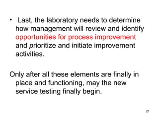 Lab Testing Prioritizing Laboratory quality management, hospital admin hht | PPT