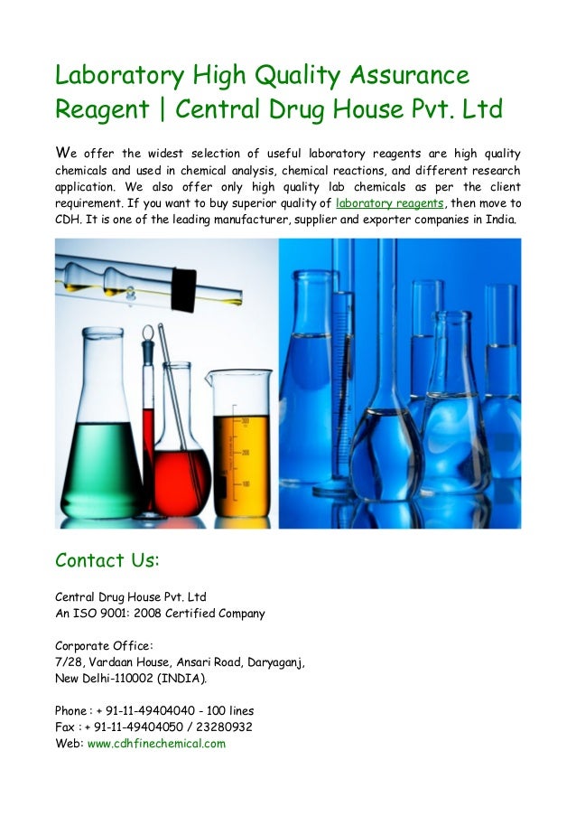 Laboratory Reagents Chemicals Exporters in India