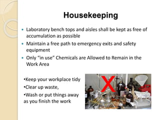 Housekeeping In Lab Laboratory safety | PPTX