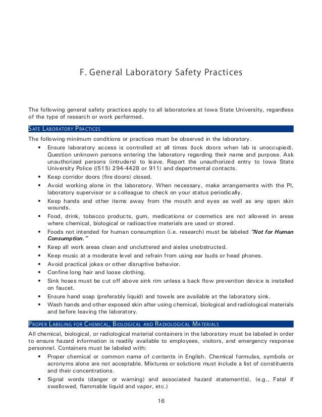 Laboratory safety manual fantastic