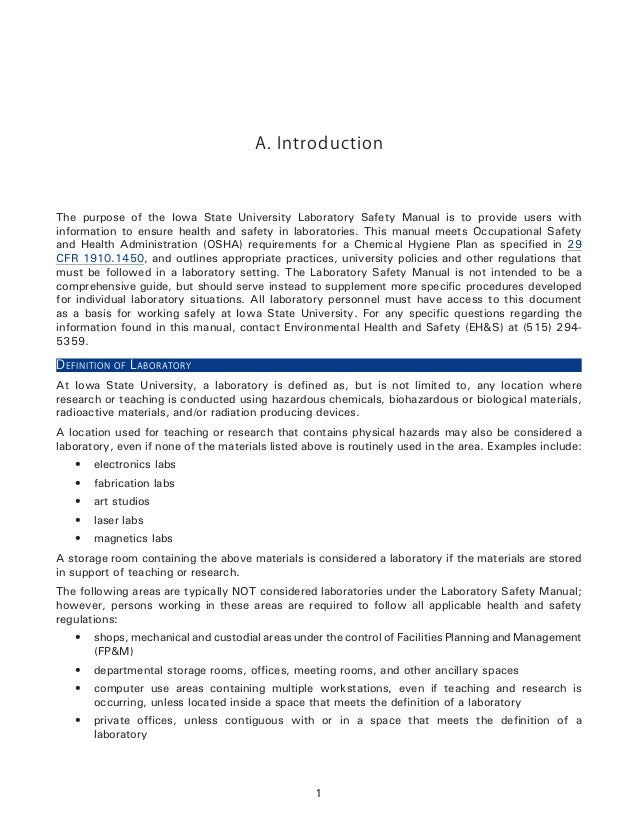 Laboratory safety manual fantastic