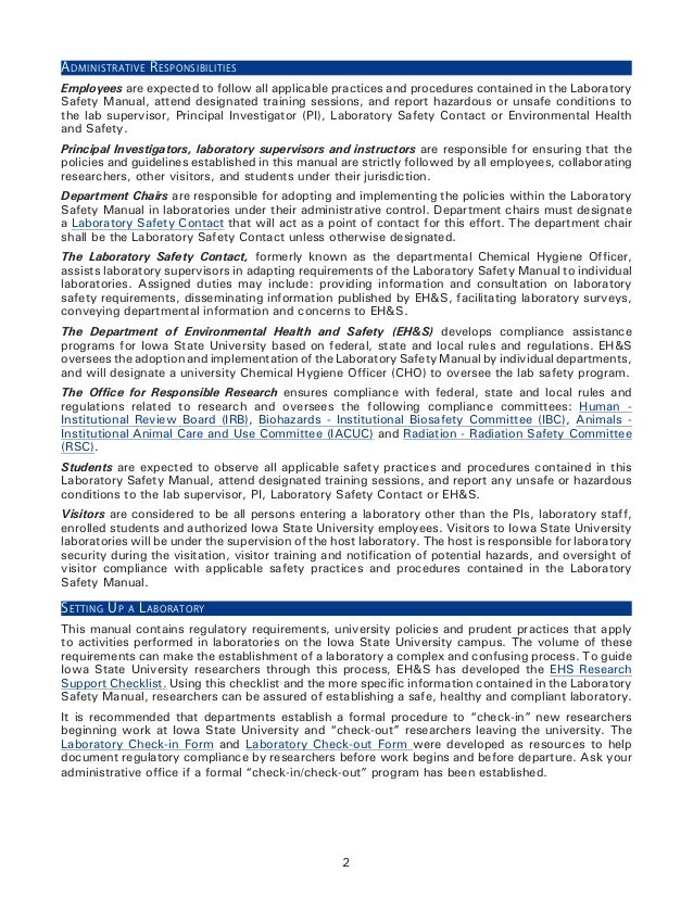 Laboratory safety manual fantastic