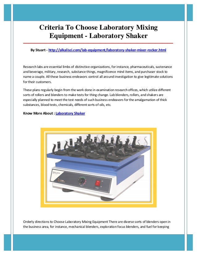 Laboratory shaker