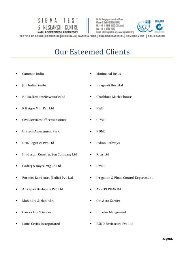 Laboratory testing services