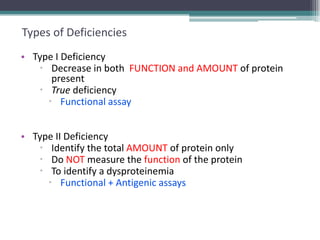 Functional Deficiency Laboratory tests of hemostasis and coagulation system | PPTX