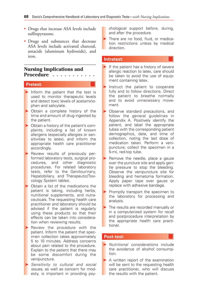Laboratory tests with nursing implications