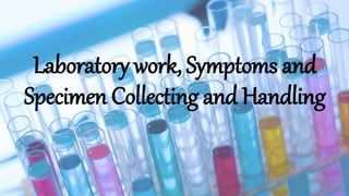 Laboratory work, Symptoms and
Specimen Collecting and Handling
 