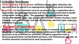 Laboratory work, symptoms and specimen collecting | PPTX