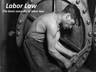Labor Law
The basic concepts of labor law
 