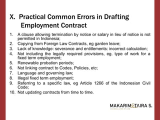 Work Termination Code Challenges Encountered with Indonesia’s Rules and Requirements for ...