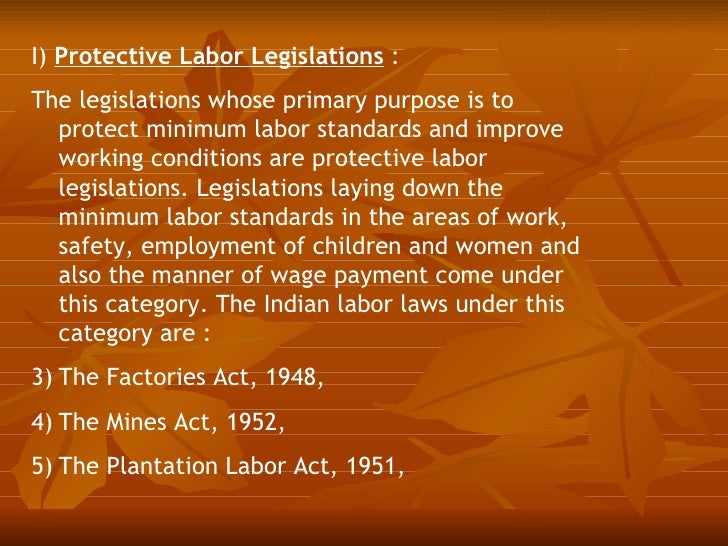 Labor legislation