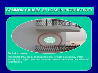 COMMON CAUSES OF LOSS IN PRODUCTIVITYCOMMON CAUSES OF LOSS IN PRODUCTIVITY
 