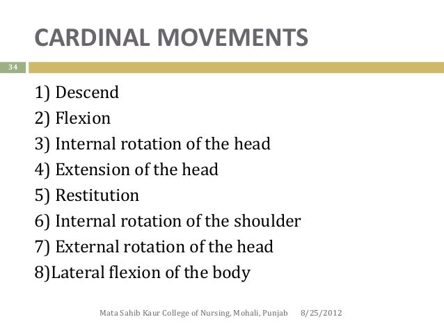 cardinal movements of labor
