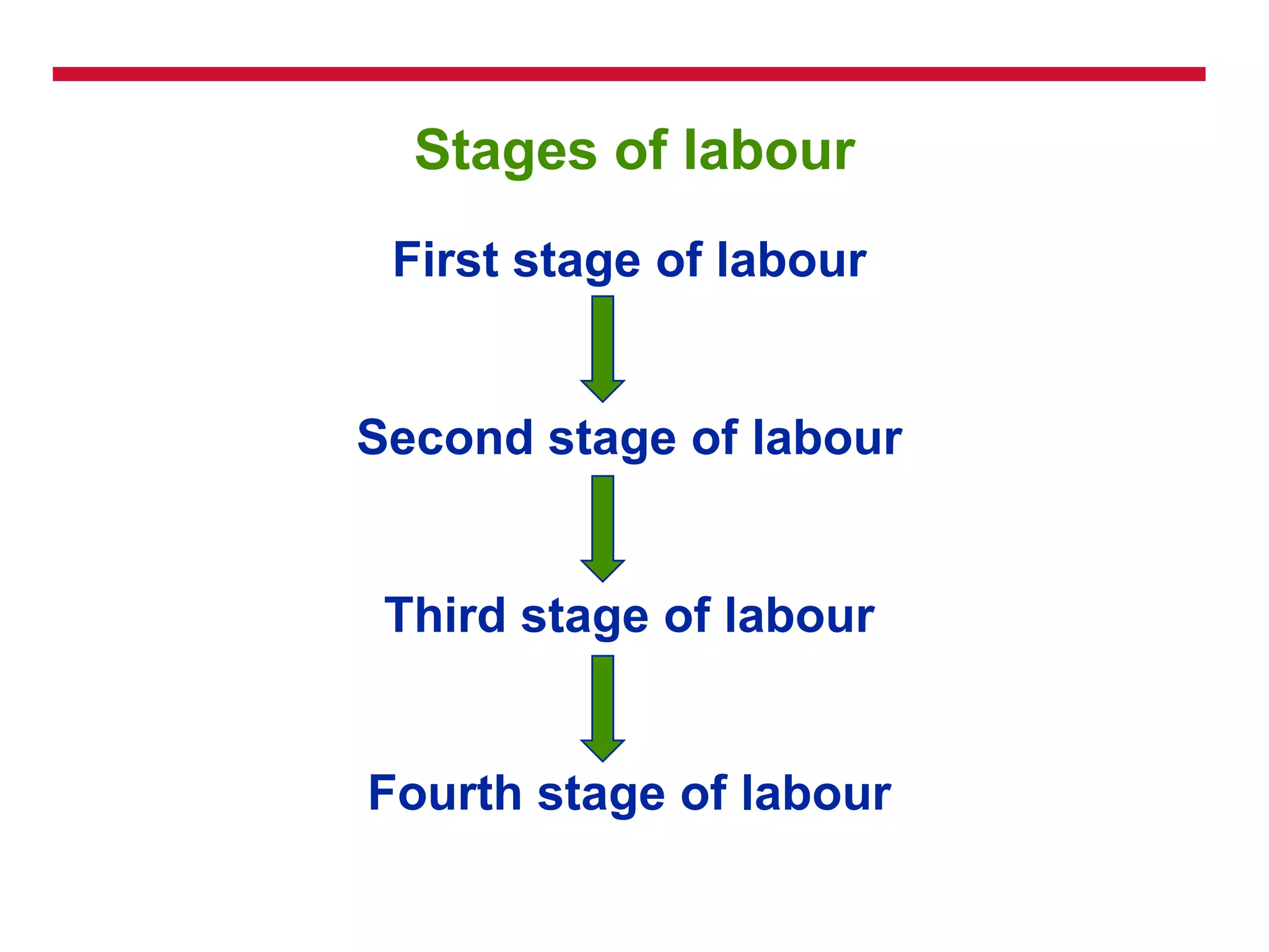 Stages of labour
First stage of labour
Second stage of labour
Third stage of labour
Fourth stage of labour
 