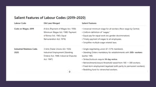 New Lobours Introduction.pdf Labour Codes Introduction part - new codes | PPTX