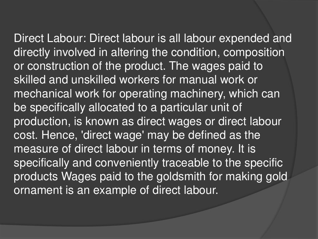Labour cost