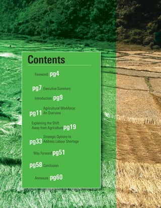 333
Contents
Foreword
Introduction
Explaining the Shift
Away from Agriculture
Way Forward
Annexure
pg4
pg9
pg19
pg51
pg60
...