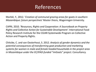 Communal pasture areas: Labour issues