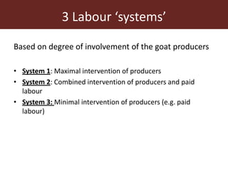 Communal pasture areas: Labour issues