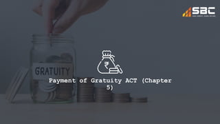 Payment of Gratuity ACT (Chapter
5)
 
