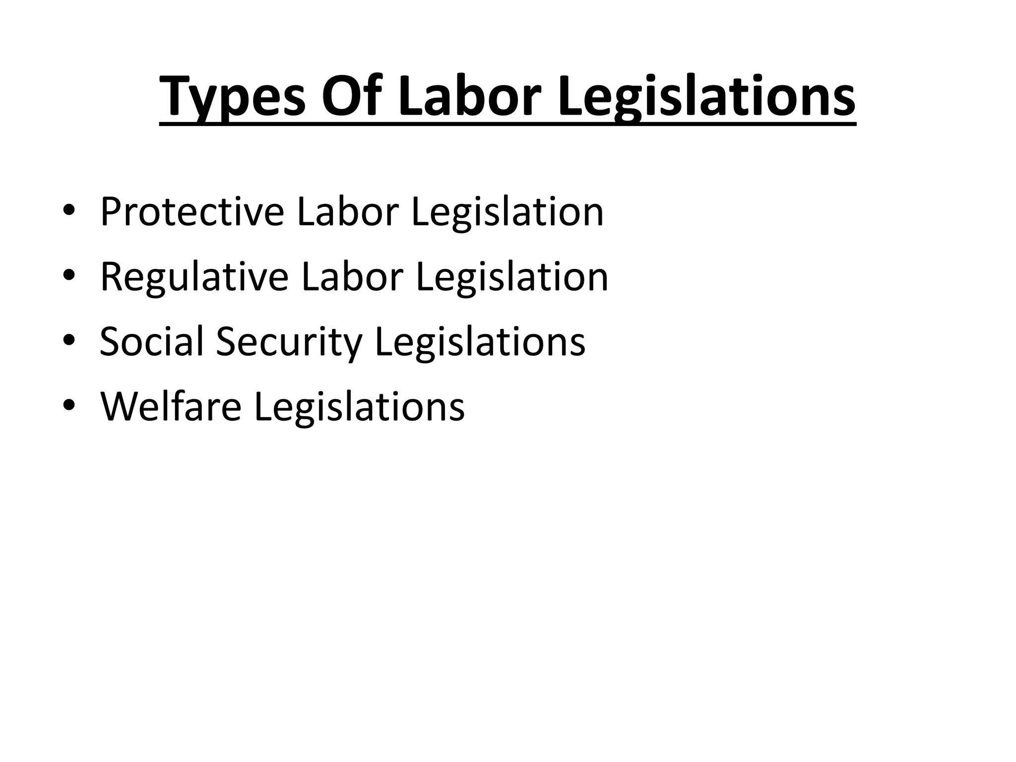 Labour legislation