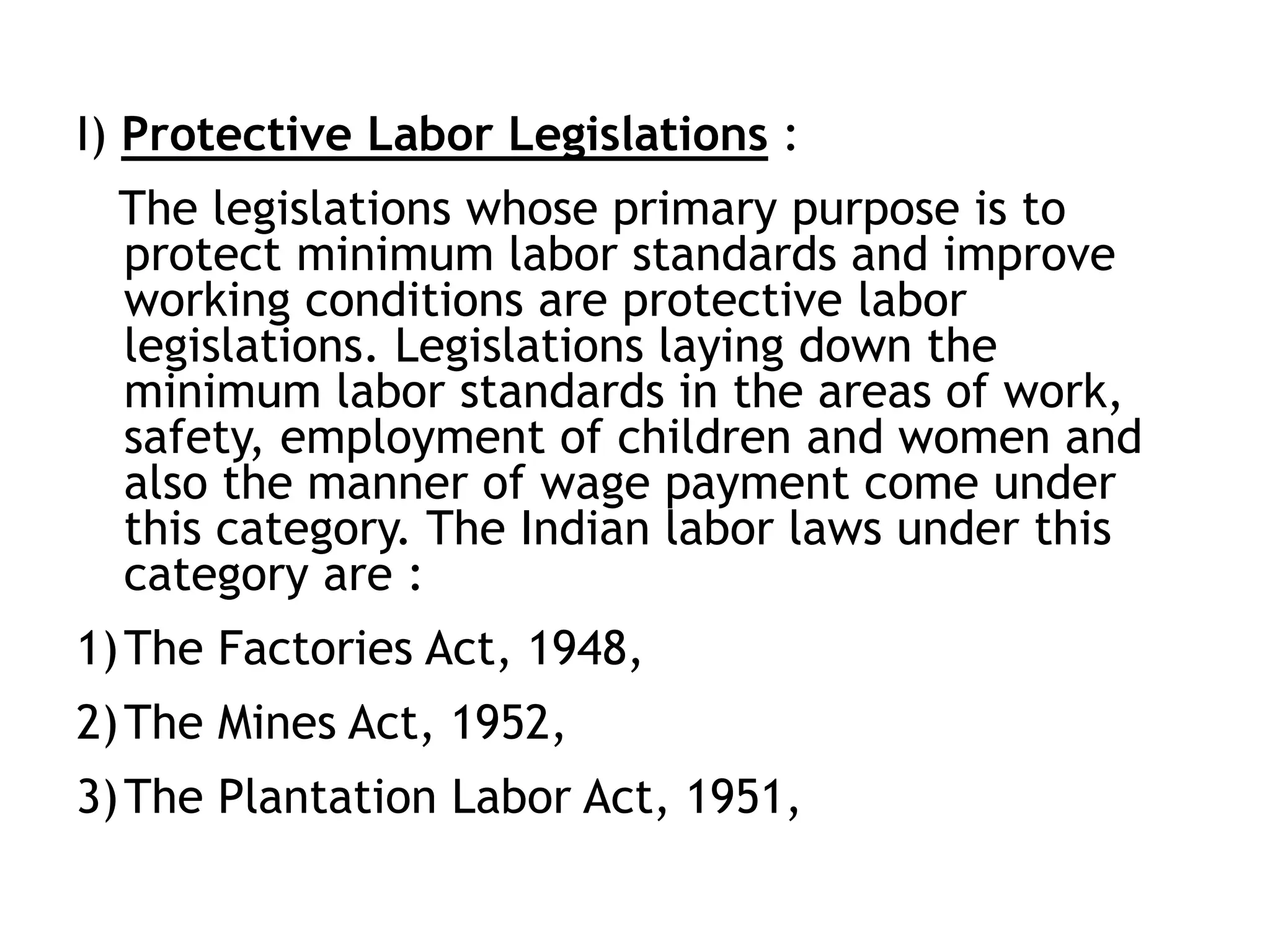 Labour legislation