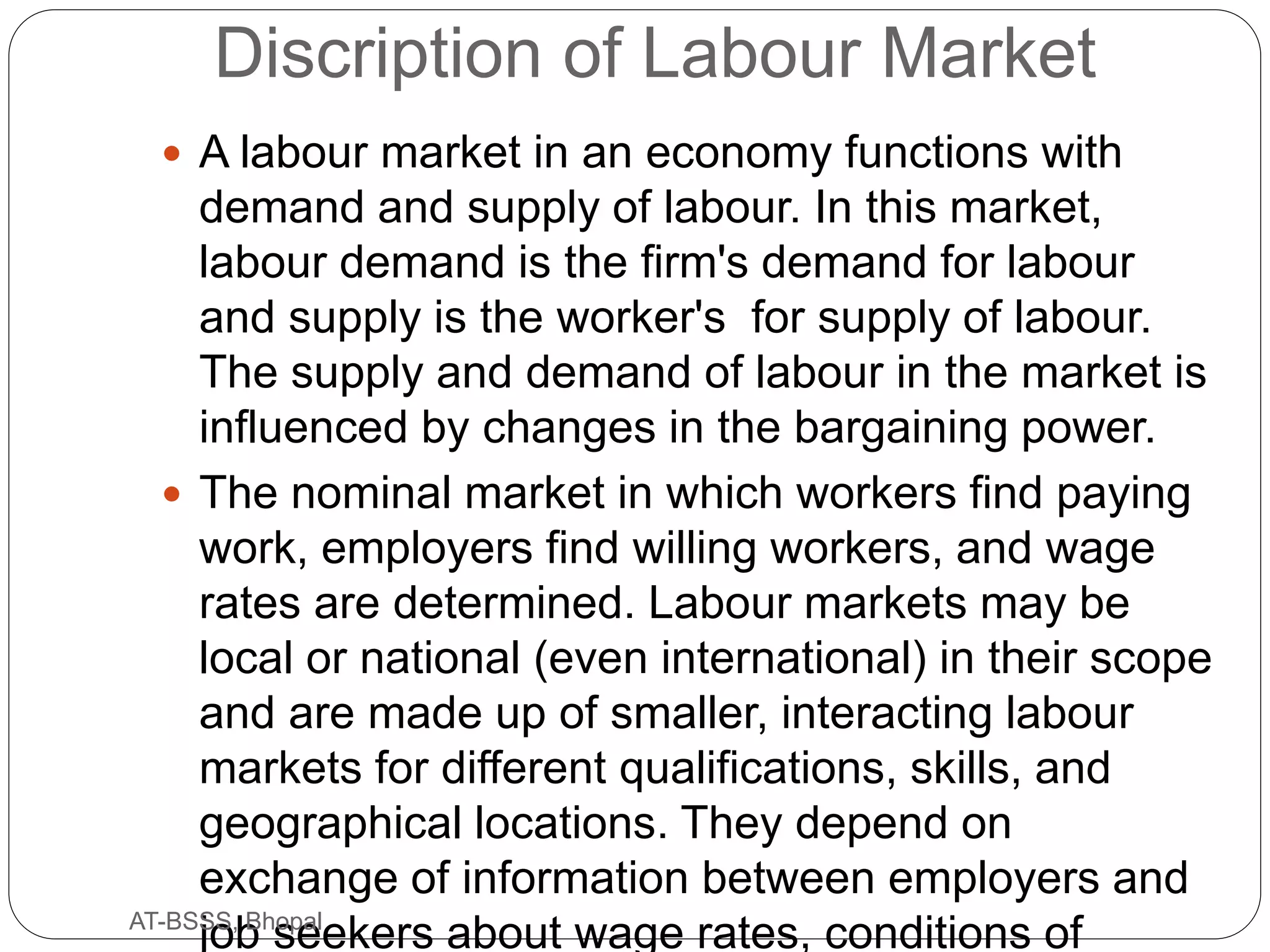 Labour market in india | PPTX