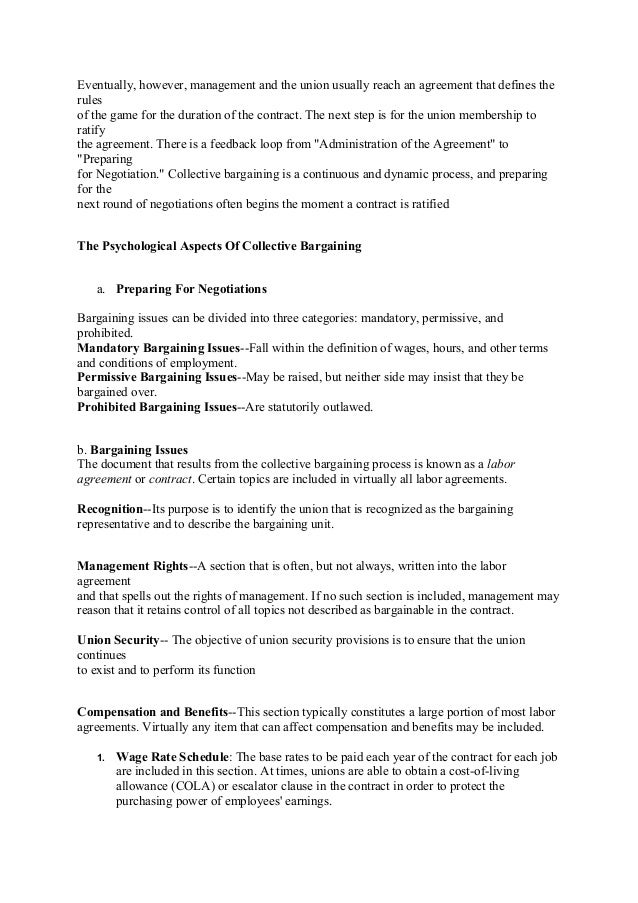understanding collective bargaining Previous collective bargaining agreement (cba) to include midterm bargaining, memoranda of understanding/agreement based on such bargaining, etc 1. understanding collective bargaining Previous collective bargaining agreement (cba) to include midterm bargaining, memoranda of understanding/agreement based on such bargaining, etc 1.