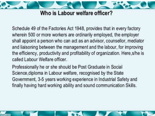 Labour welfare 